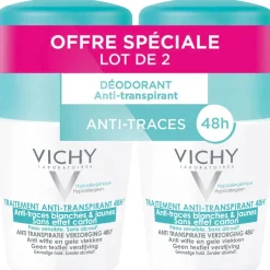 Déodorant anti-transpirant 48h anti-traces blanches & jaunes Vichy