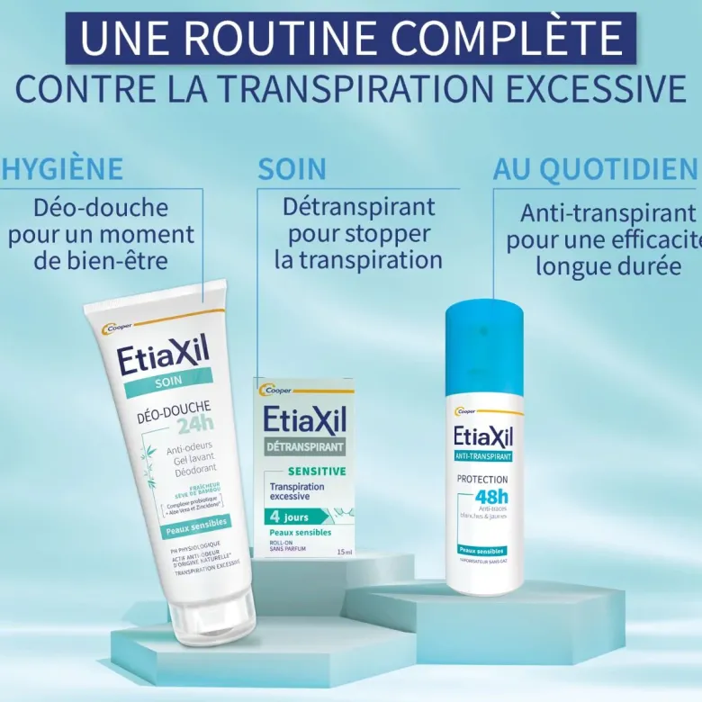 Déodorant anti-transpirant 48h Etiaxil - spray de 100 ml
