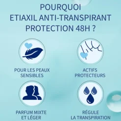 Déodorant anti-transpirant 48h Etiaxil – roll-on 50 ml