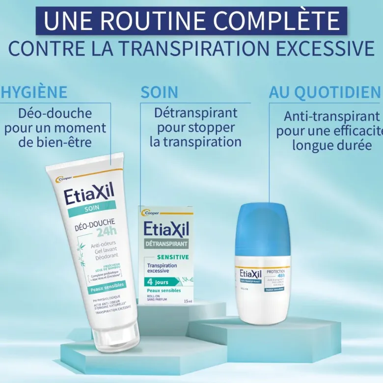Déodorant anti-transpirant 48h Etiaxil – roll-on 50 ml