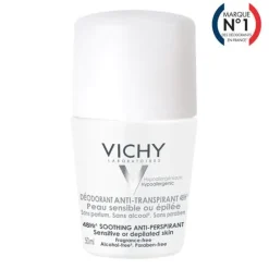 Déodorant anti-transpirant 48h peau sensible ou épilée Vichy