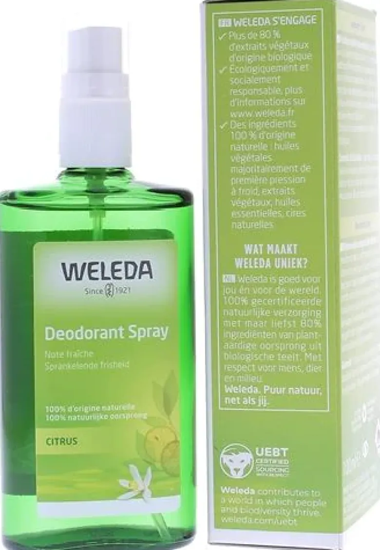 Déodorant au Citrus 24h bio Weleda - spray de 100 ml