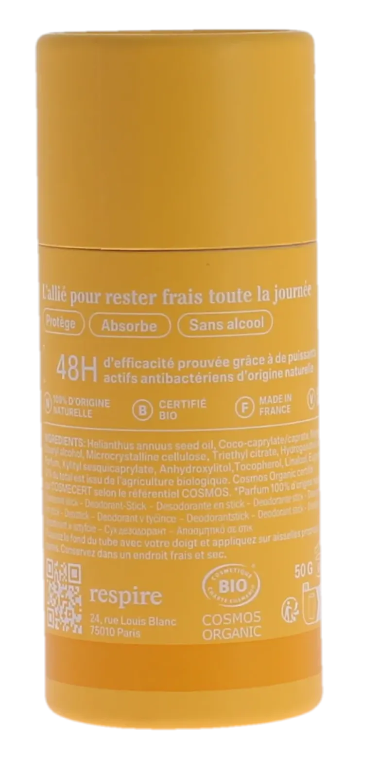 Déodorant douceur monoï Respire – 50 g