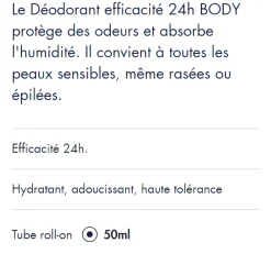 Déodorant efficacité 24H Avène Body