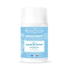 Déodorant Fleur de coton roll-on rechargeable Beauterra - 50ml