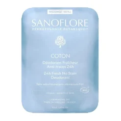 Déodorant fraîcheur coton anti-traces 24h bio Sanoflore