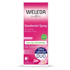Déodorant à la Rose Musquée Weleda - lot de 2 sprays de 100 ml