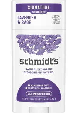 Déodorant naturel lavande et sauge Schmidt's - stick de 75g