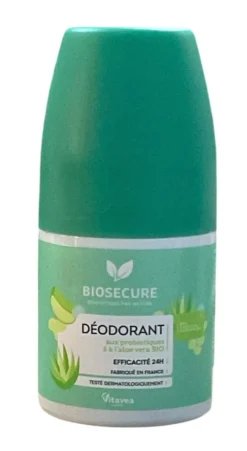 Déodorant probiotiques et aloe vera Bio Secure - roll-on de 50ml