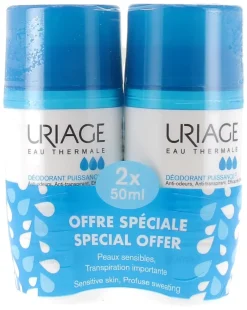 Déodorant Puissance 3 24h Uriage - lot de 2 roll-on de 50ml