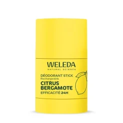 Déodorant rechargeable citrus bergamote Weleda - stick de 50g
