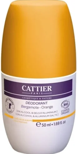 Déodorant Roll-on Fraîcheur Agrume Bio Cattier - Roll-on de 50 ml