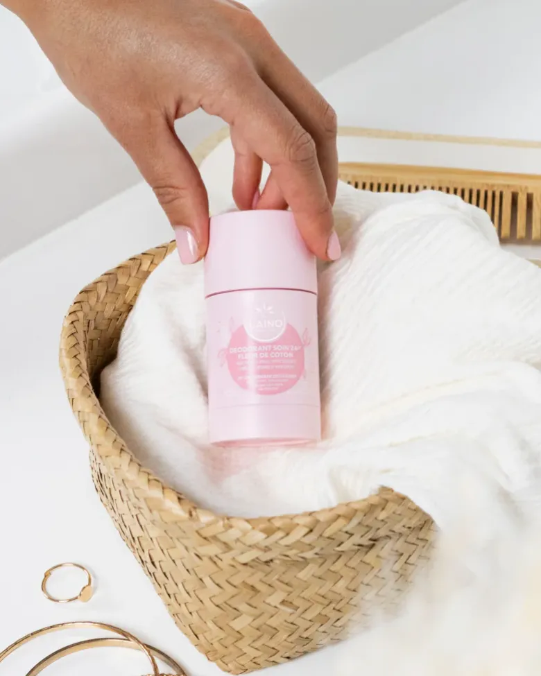 Déodorant solide fleur de coton Laino - stick de 60g