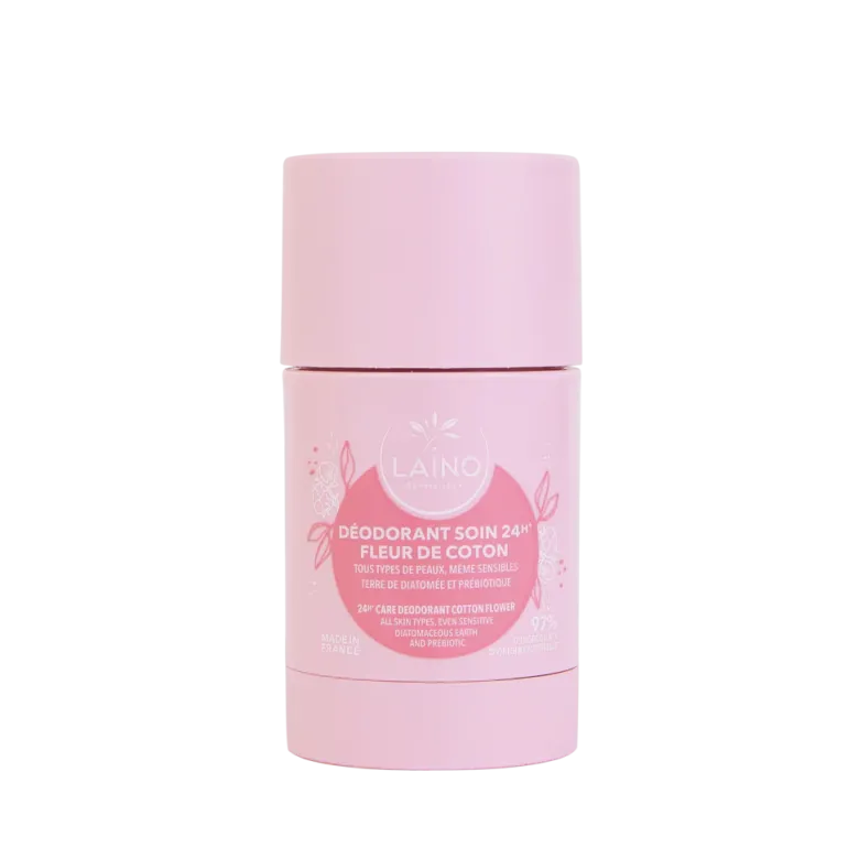 Déodorant solide fleur de coton Laino - stick de 60g