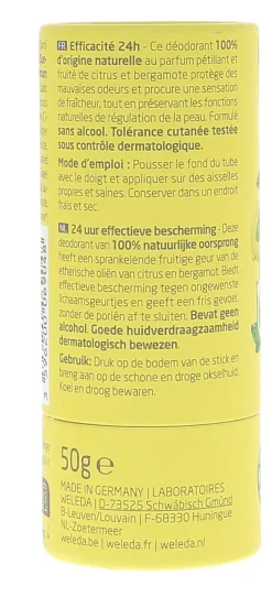 Déodorant stick Citrus Bergamote Weleda