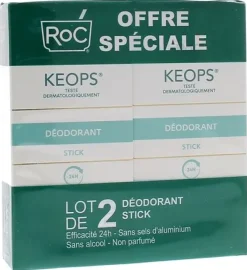 Déodorant stick Keops RoC - lot de 2 sticks de 40ml