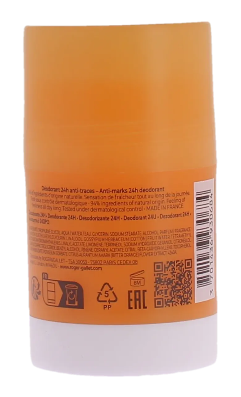 Déodorant stick néroli efficacité 24h Roger & Gallet - stick de 50g