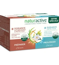 Doriance autobronzant et capital soleil Naturactive - une boite de 30 capsules et une boite de 60 capsules