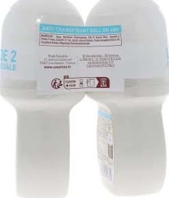 Déo-soin régulateur sans parfum 48h Rogé Cavaillès - 2 roll-on de 50 ml