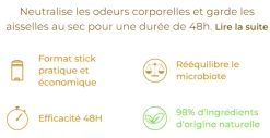 Déo stick absorbant 48h Alvadiem - stick de 50g