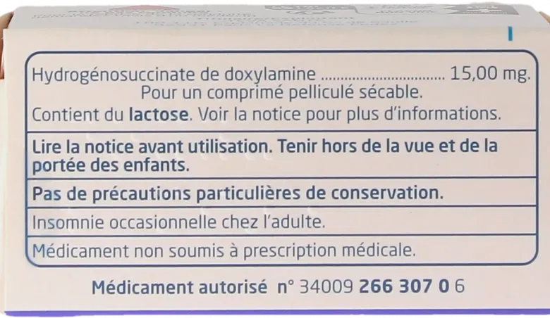 Doxylamine 15 mg Teva – 10 comprimés
