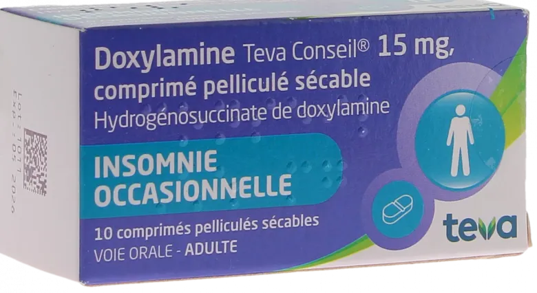 Doxylamine 15 mg Teva – 10 comprimés