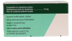 Doxylamine 15 mg Zentiva – 10 comprimés pelliculés sécables