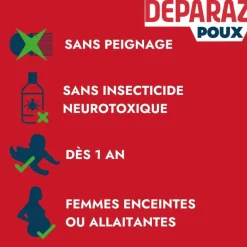 Déparaz lotion traitante poux + lentes sans peignage - flacon de 200ml