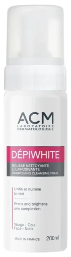 Dépiwhite mousse nettoyante éclaircissante ACM - flacon pompe de 200ml