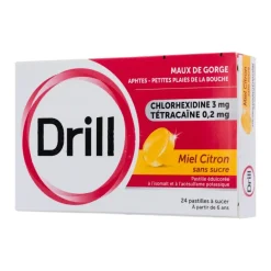 Drill miel citron sans sucre pastille à sucer