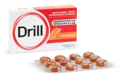 Drill miel rosat pastille à sucer - boîte de 24 pastilles