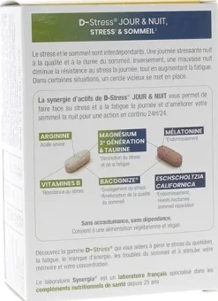 D-Stress jour et nuit Synergia - boîte de 60 comprimés