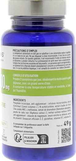 Détox foie 1000 mg Granions - boîte de 60 comprimés
