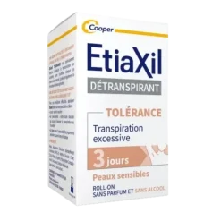 Détranspirant Confort+ Traitement transpiration forte Aisselles peaux sensibles Etiaxil - roll-on de 15 ml