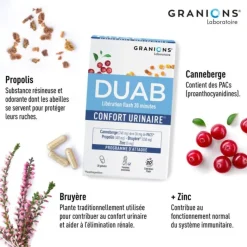 Duab confort urinaire Granions - boite de 60 gélules