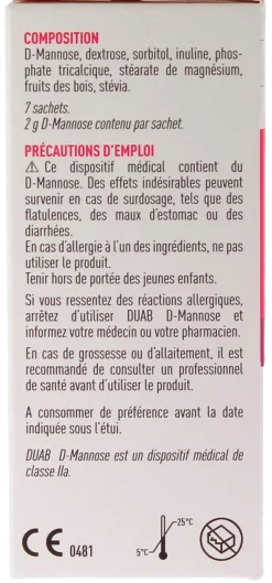 DUAB D-Mannose infections urinaires Granions – 7 sachets