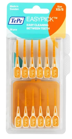 Easy Pick Cure-Dents TePe – silicone orange 36 unités