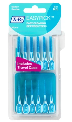 Easy Pick Cure-Dents TePe – silicone orange 36 unités