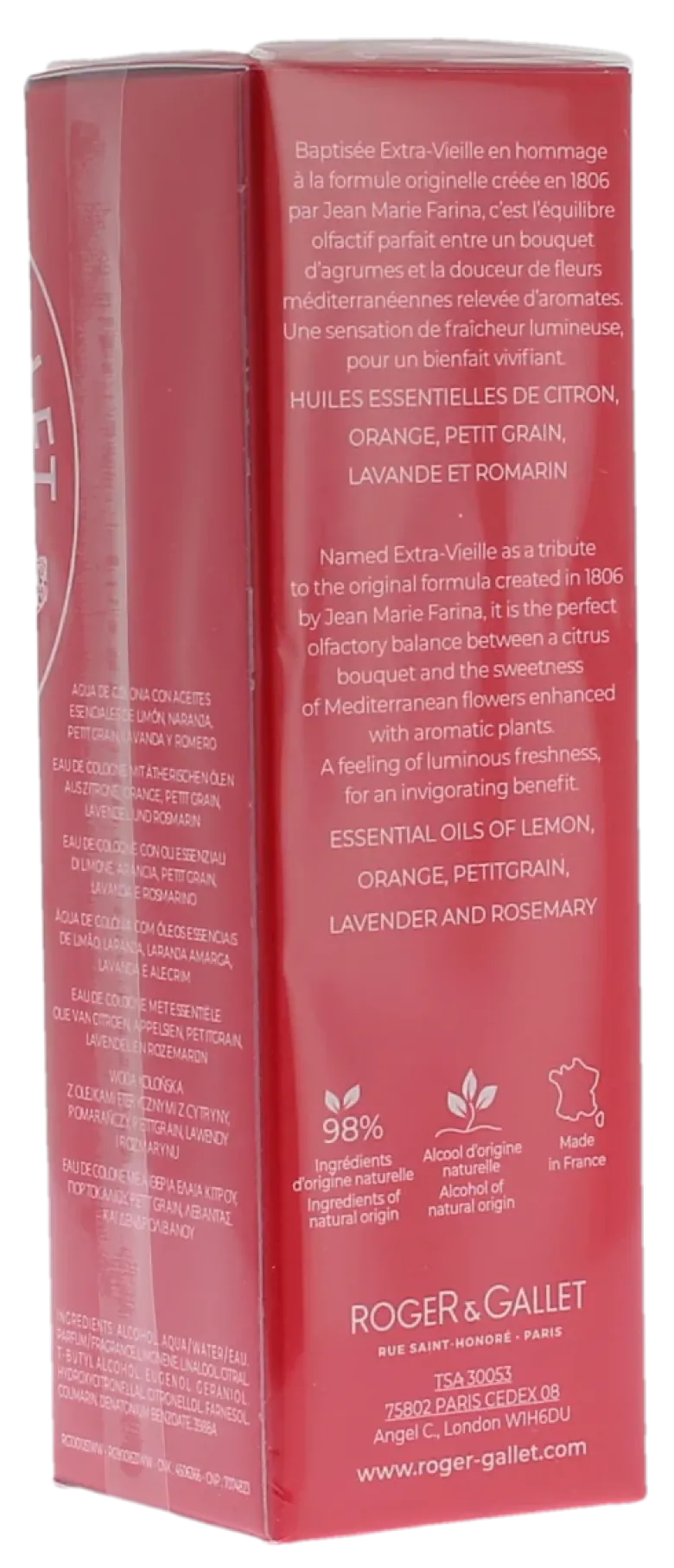 Eau de cologne jean marie farina Roger & gaillet - flacon de 30ml