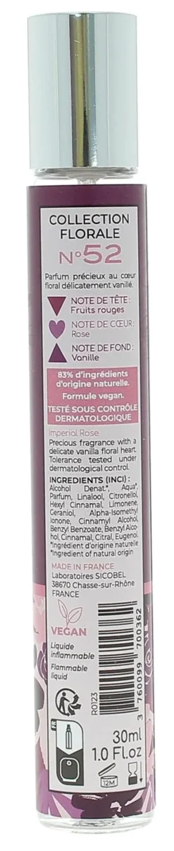 Eau de toilette Rose Impériale Osmaé - flacon-vaporisateur de 30 ml