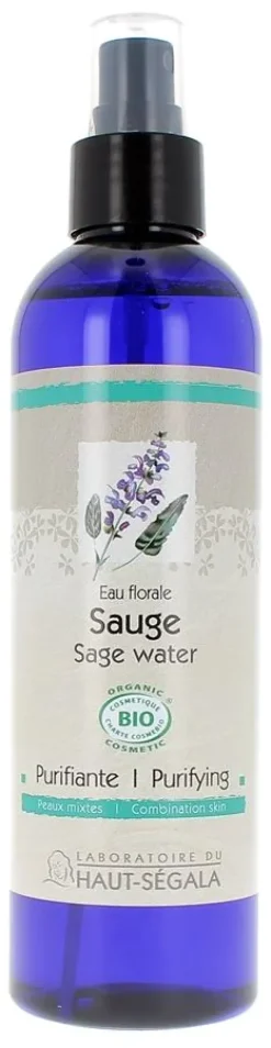 Eau Florale de Sauge Bio Purifiante Laboratoire Haut-Ségala - Spray de 250 ml