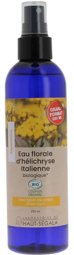 Eau florale d'Hélichryse italienne bio Haut-Ségala - flacon de 250 ml