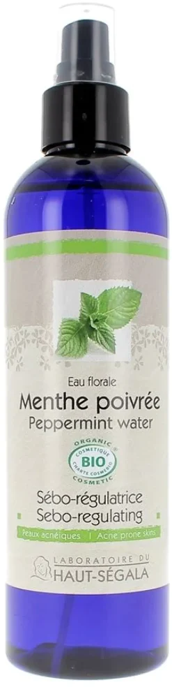 Eau Florale Menthe Poivrée Sébo-régulatrice Laboratoire du Haut-Ségala - Flacon à pompe de 250 ml