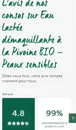 Eau lactée démaquillante à la Pivoine bio Klorane