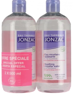 Eau micellaire apaisante Eau Thermale Jonzac - lot de 2 flacons de 500ml