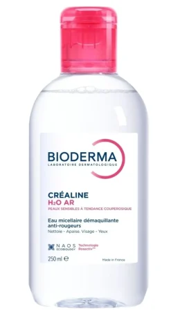 Eau micellaire Créaline H2O AR anti-rougeurs Bioderma - flacon de 250 ml