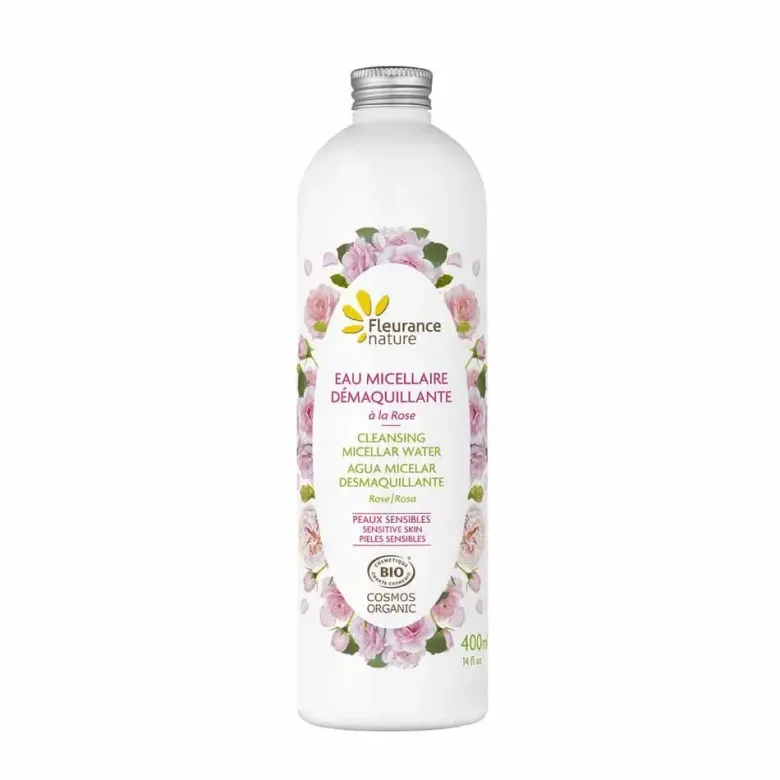 Eau micellaire démaquillante à la rose Fleurance Nature - flacon de 400ml
