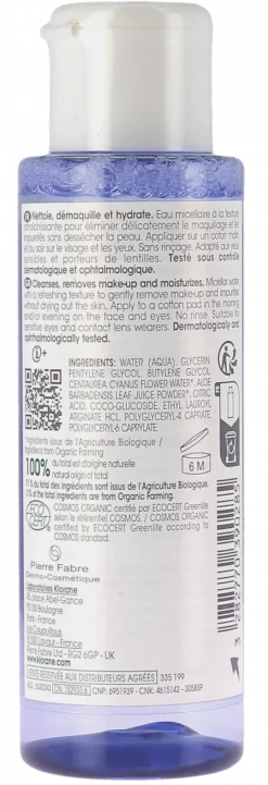 Eau micellaire 3 en 1 au Bleuet bio Klorane