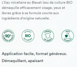 Eau micellaire 3 en 1 au Bleuet bio Klorane