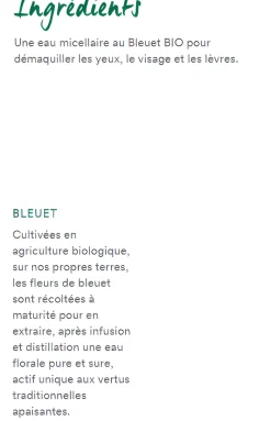 Eau micellaire 3 en 1 au Bleuet bio Klorane